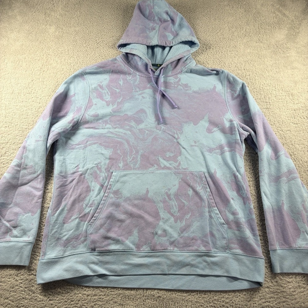 Tek Gear Hoodie Ultra Soft Fleece Mens XXL‎ Light Blue Purple Tie Dye